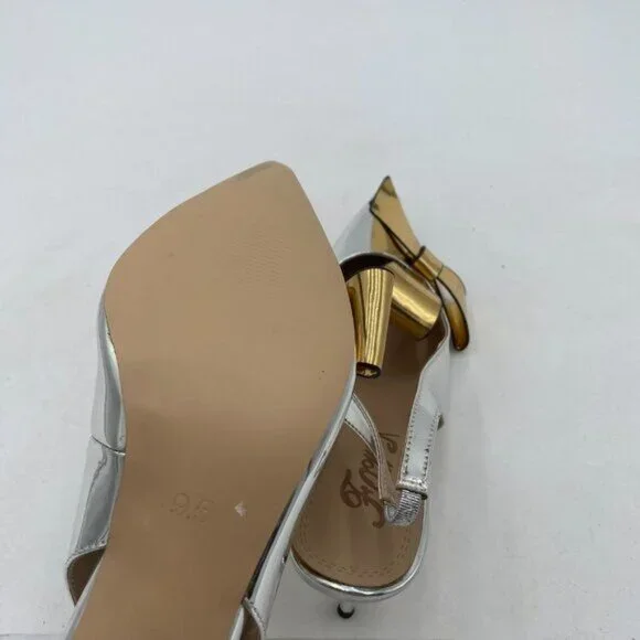 YDN Women Pointed Toe Slingback Slip on Dress Pumps Stiletto Mid Heels Evening P - Picture 6 of 8